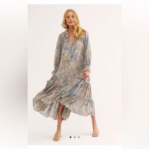 NWOT FREE PEOPLE Feeling Groovy Maxi Dress Size S in Ivory!